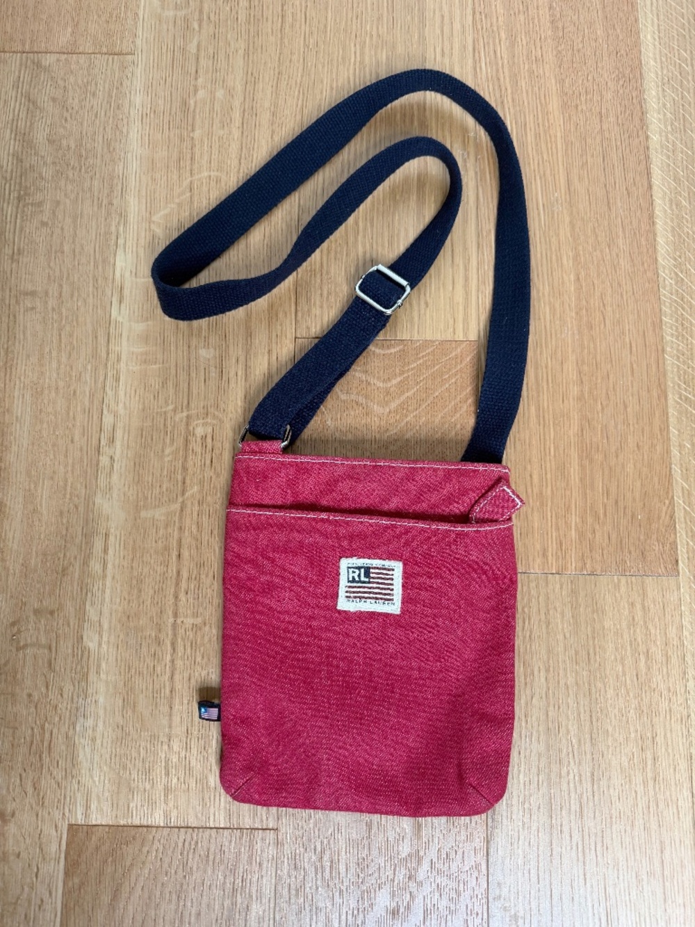Ralph Lauren Polo Jeans Co. Vintage Canvas Crossbody Bag in Red Small Size